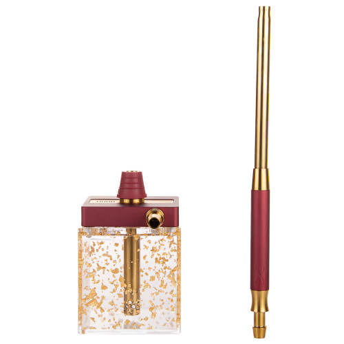 Кальян Hoob Subatom Wine Red x Gold Cube Mini Gold Кальян Hoob Subatom Wine Red x Gold Cube Mini Gold