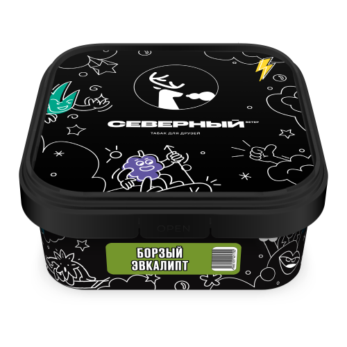 Табак Северный Борзый Эвкалипт 200г Табак Северный Борзый Эвкалипт 200г